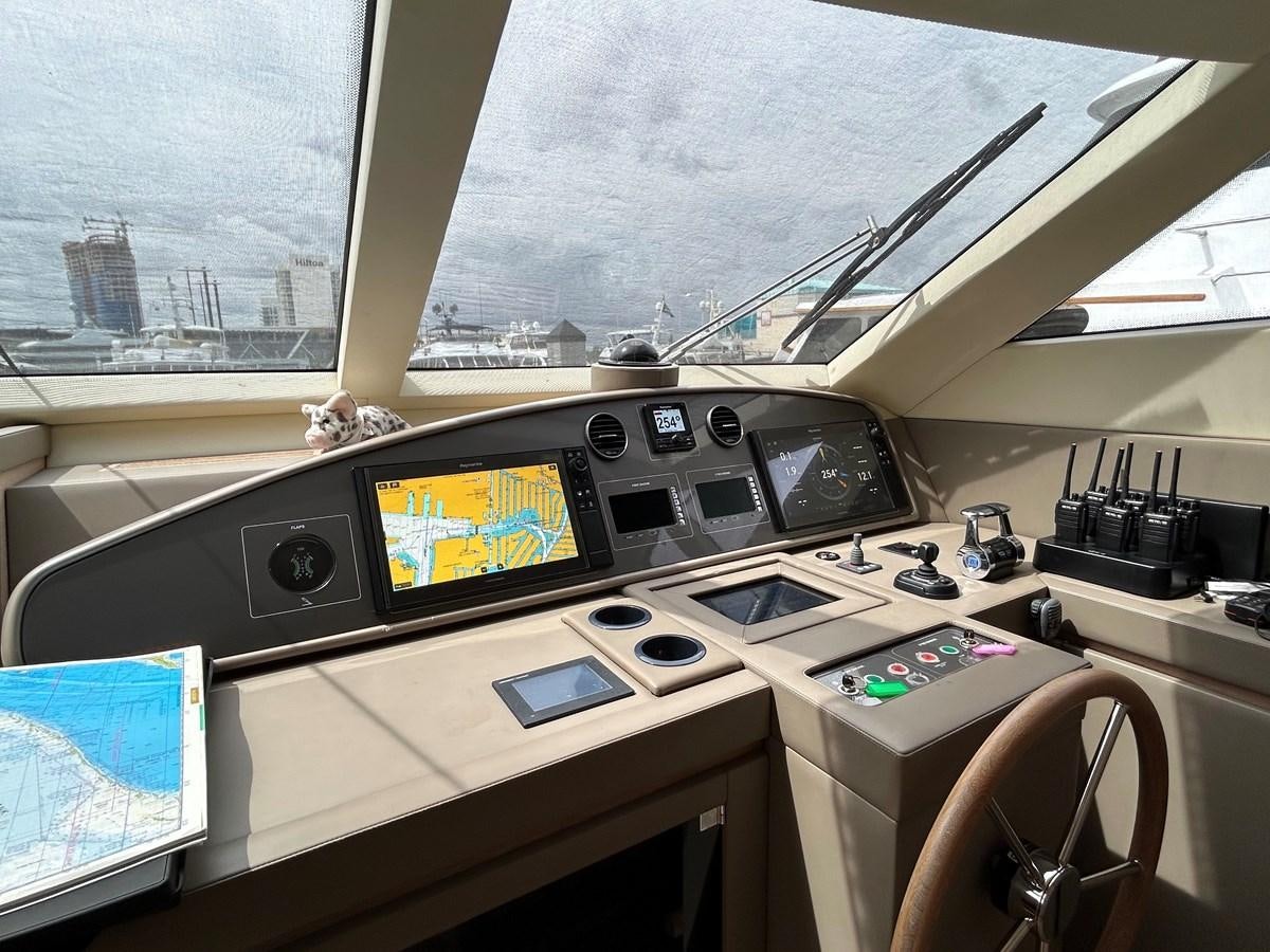 a control panel in a control room aboard KIND OF BLUE Yacht for Sale
