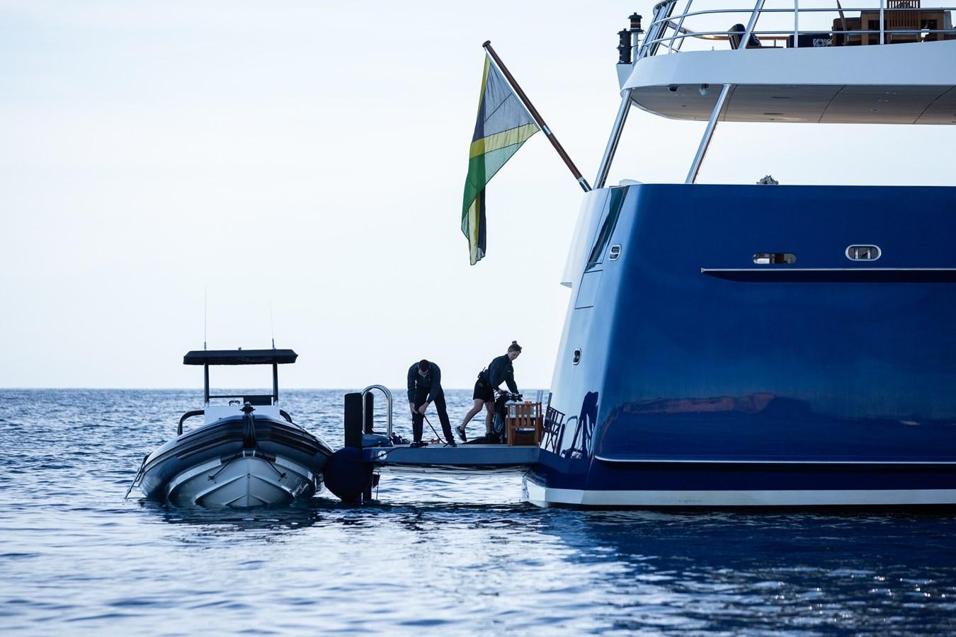 a few men on a boat aboard CUPANI Yacht for Sale