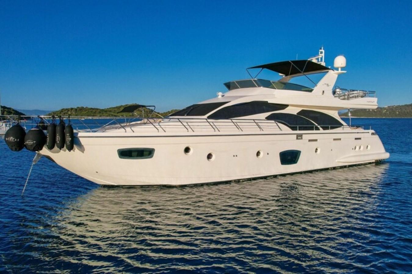 a white yacht on the water aboard C Yacht for Sale