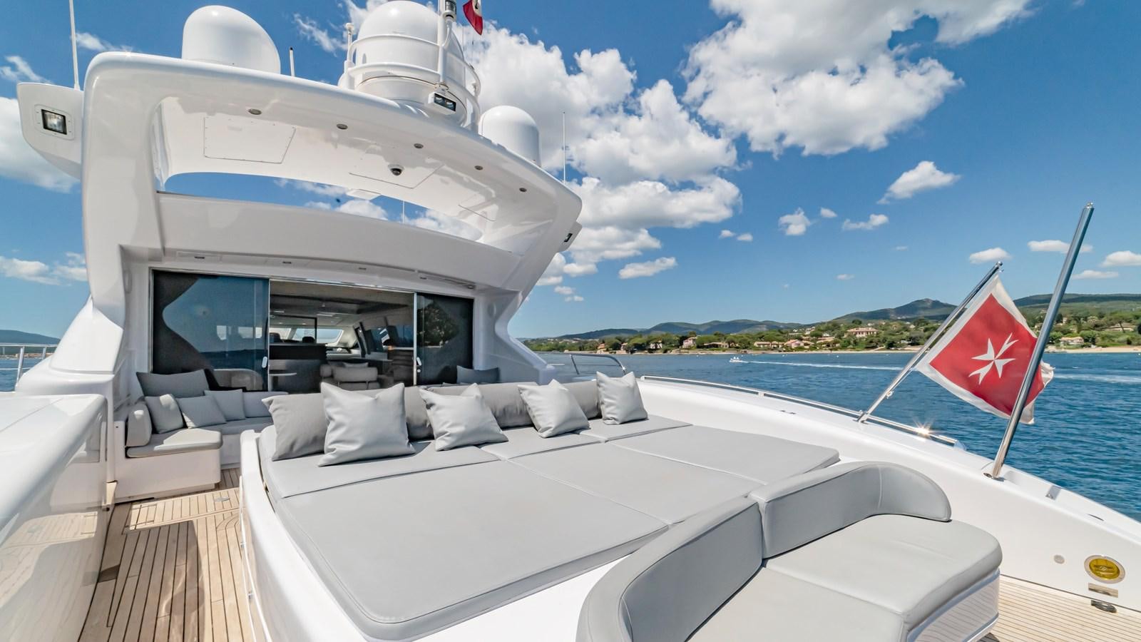 a boat on the water aboard COSMOS Yacht for Sale