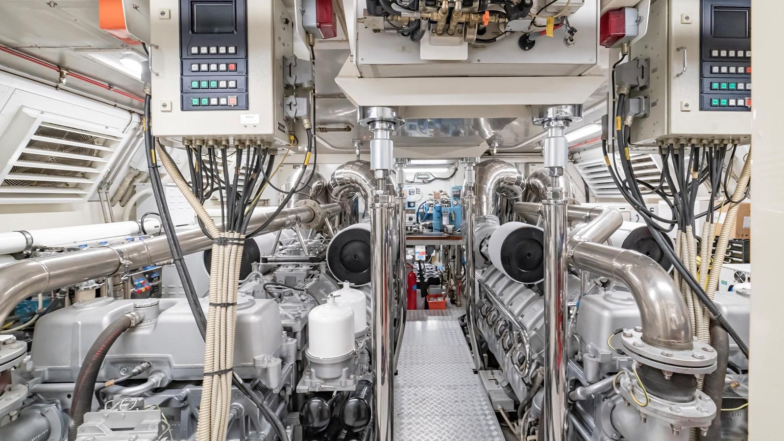 a room with machinery aboard COSMOS Yacht for Sale