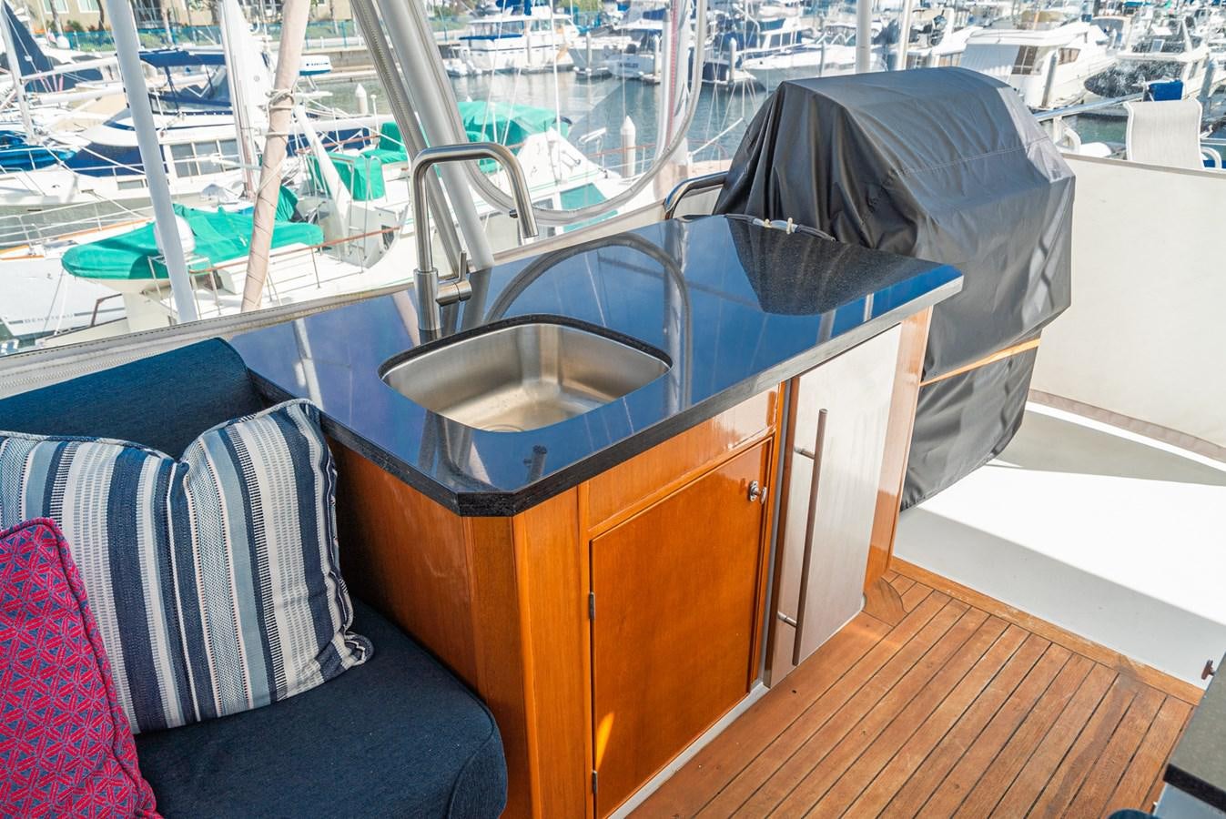 a boat with a sink aboard NIRVANA Yacht for Sale