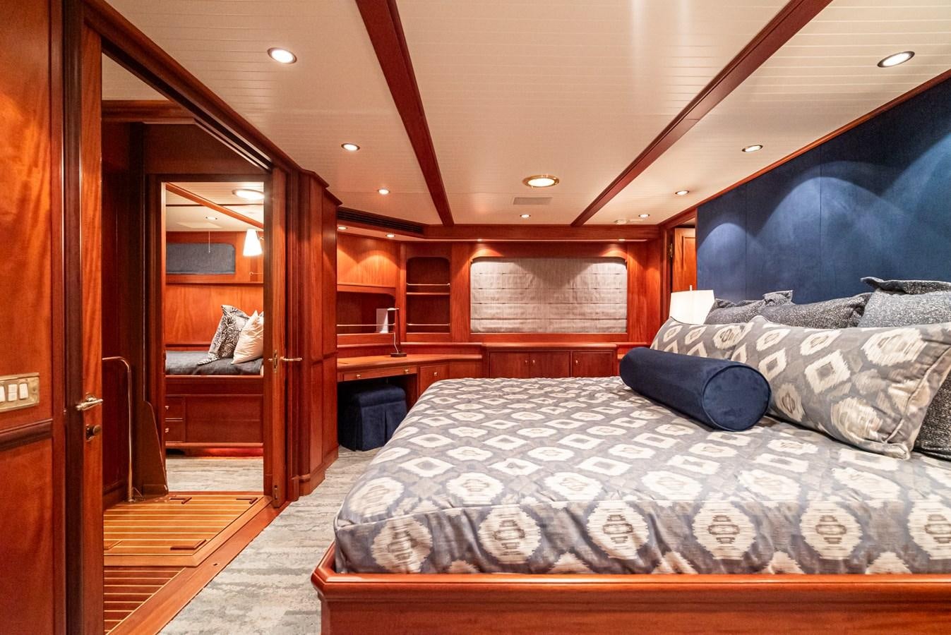 a bed in a cabin aboard NIRVANA Yacht for Sale
