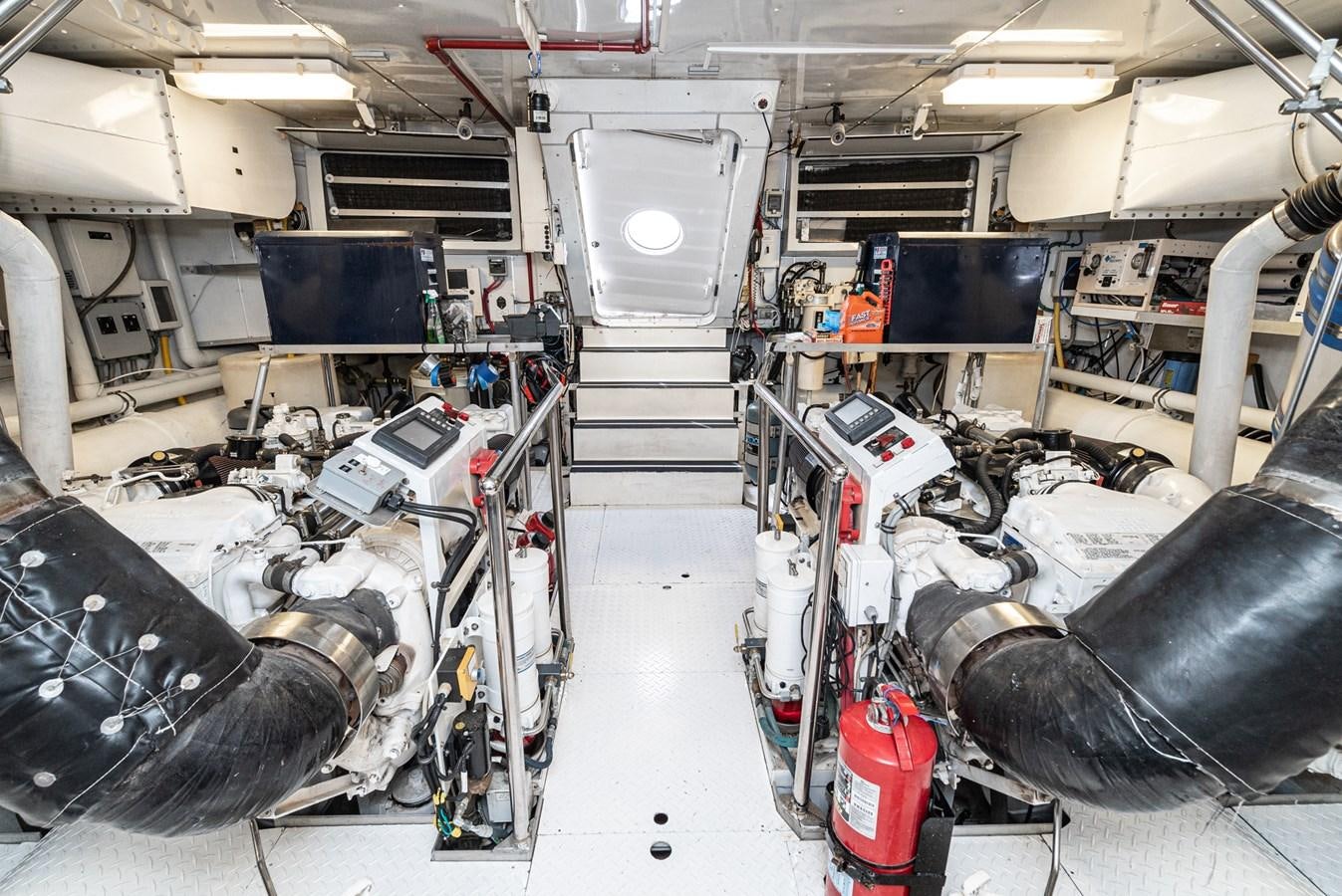 a room with machinery aboard NIRVANA Yacht for Sale