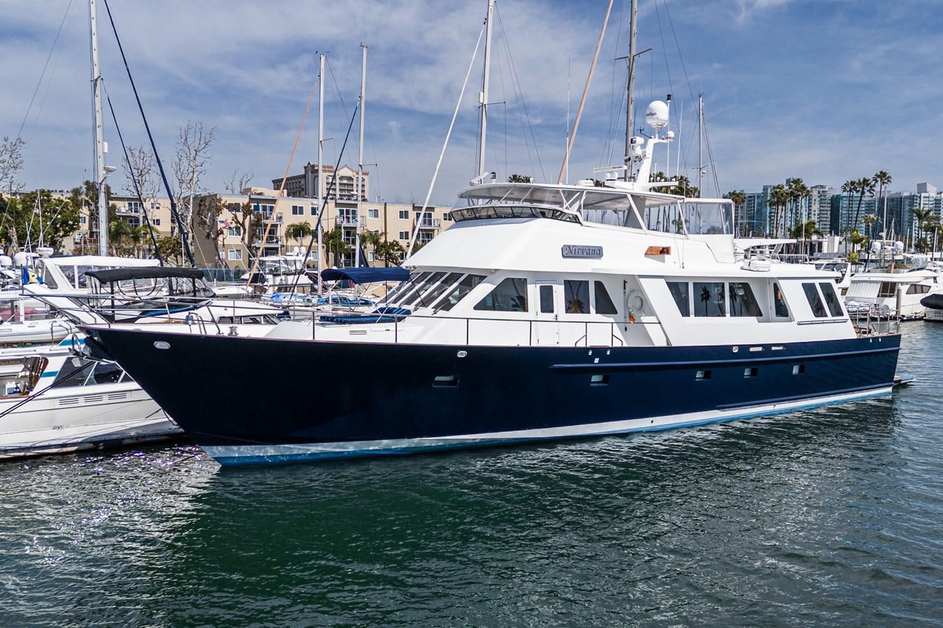 a boat in the water aboard NIRVANA Yacht for Sale