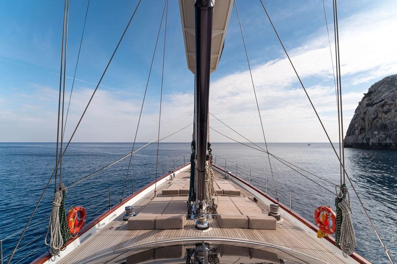 a boat on the water aboard CUSTOM MOTORSAILOR Yacht for Sale