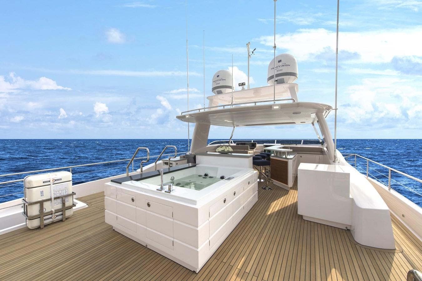 a boat on a deck aboard HORIZON Yacht for Sale