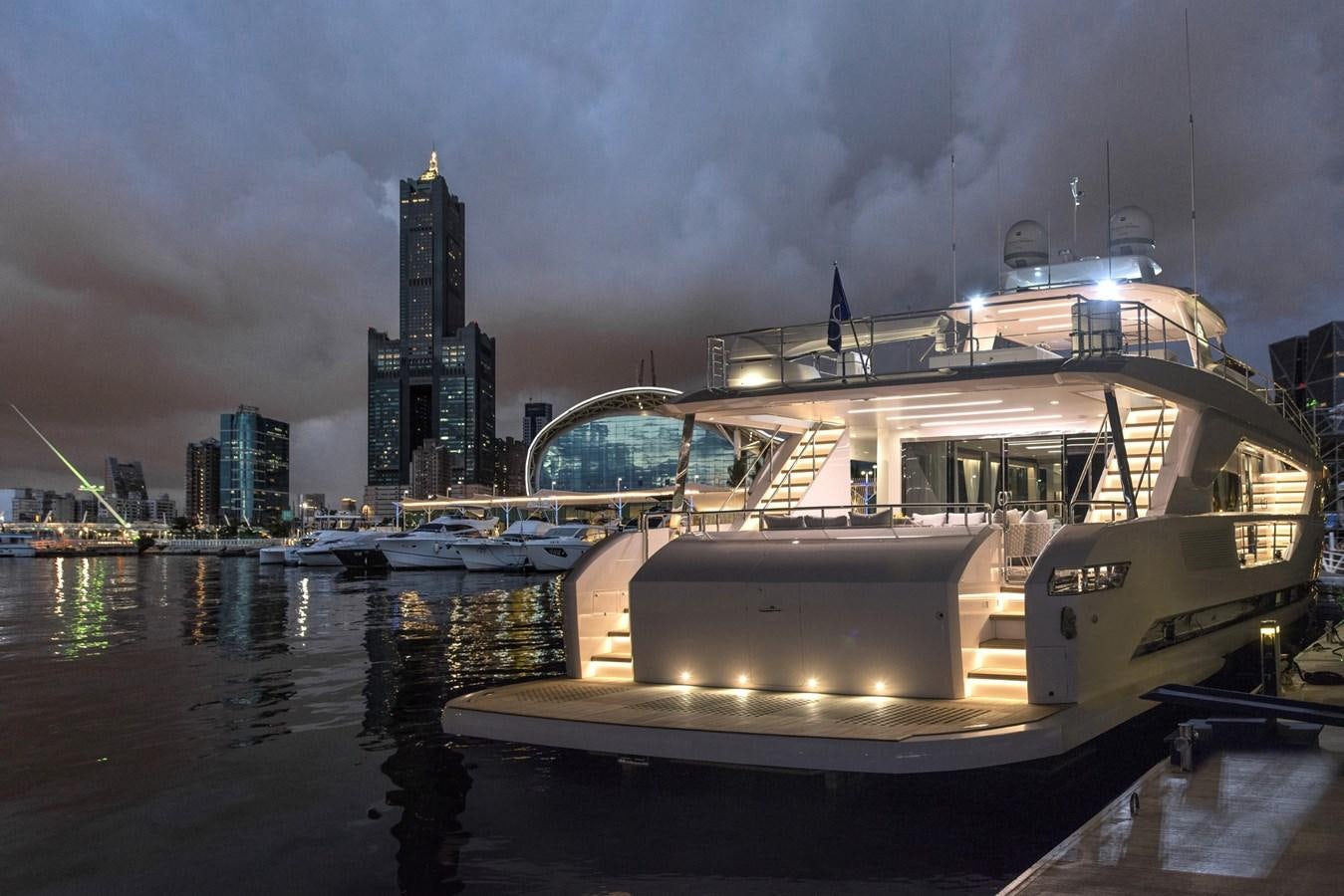 a boat in the water aboard HORIZON Yacht for Sale