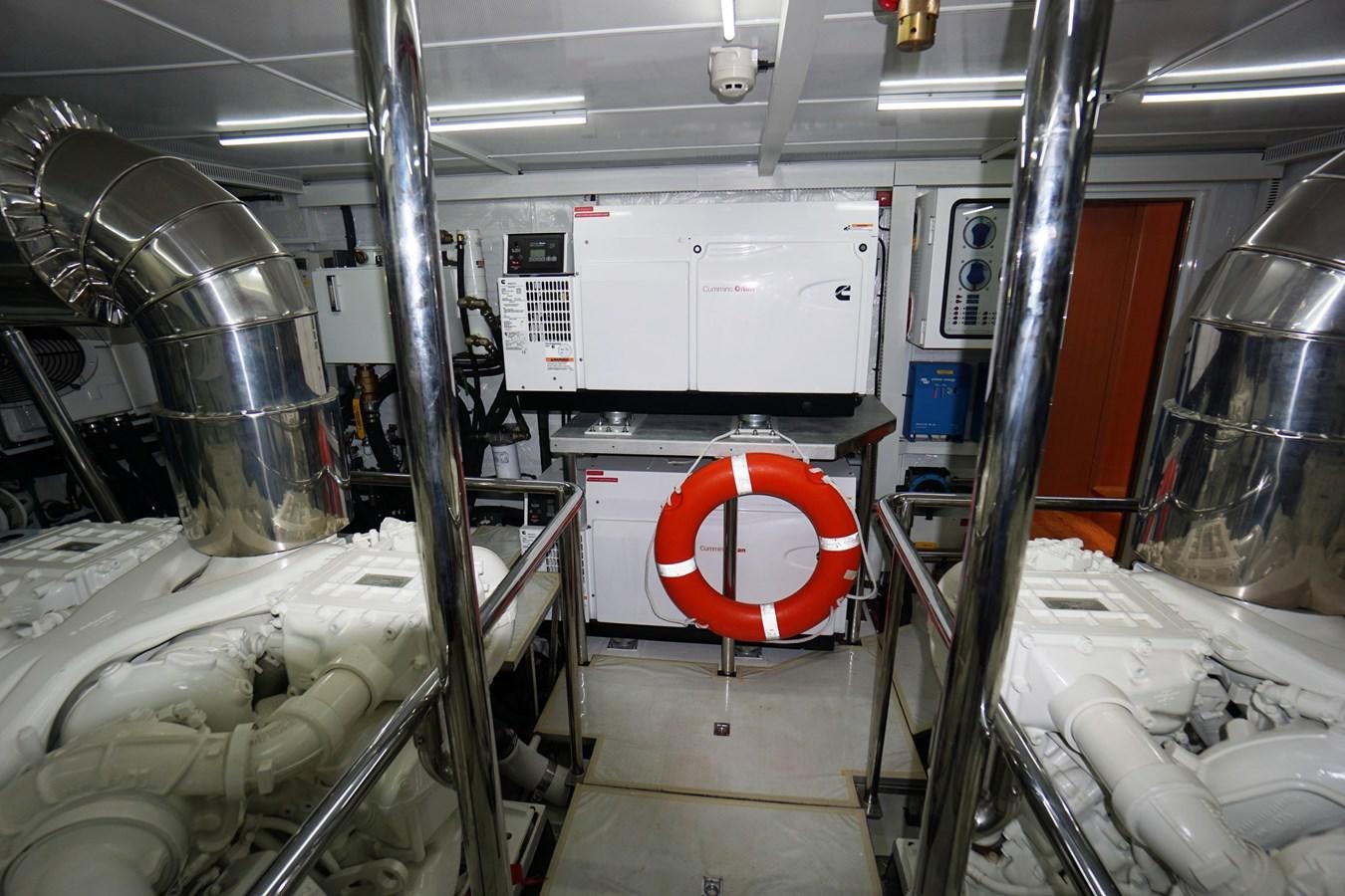 a large room with machinery aboard HORIZON Yacht for Sale
