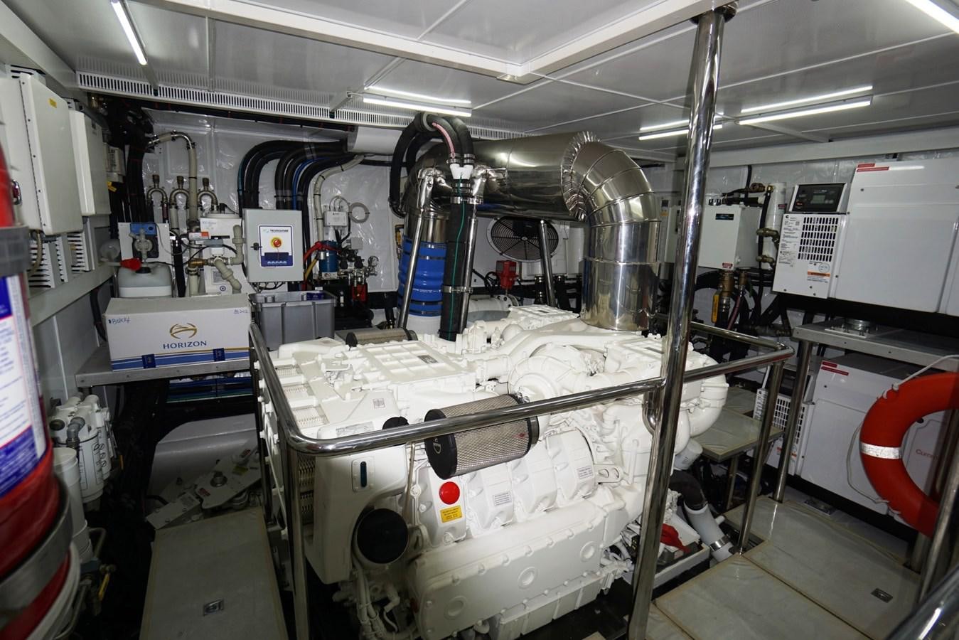 a room with machinery aboard HORIZON Yacht for Sale