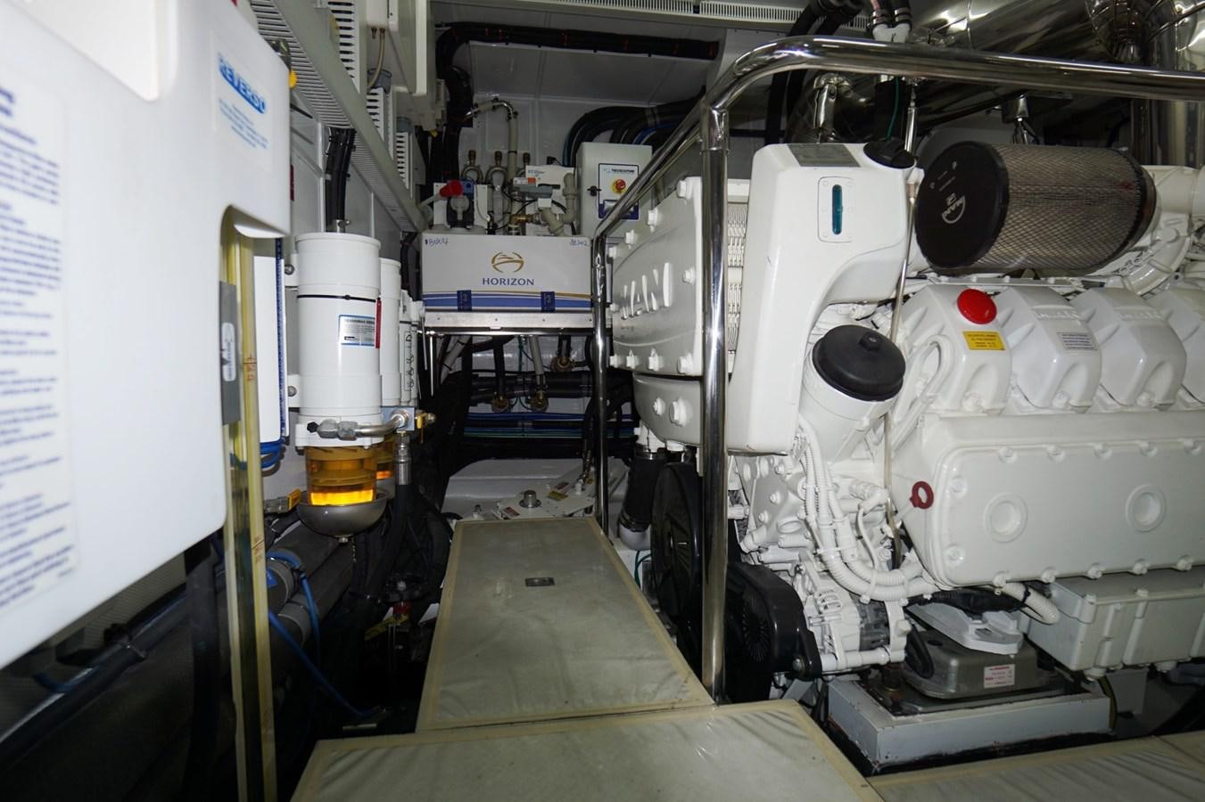 a machine in a room aboard HORIZON Yacht for Sale