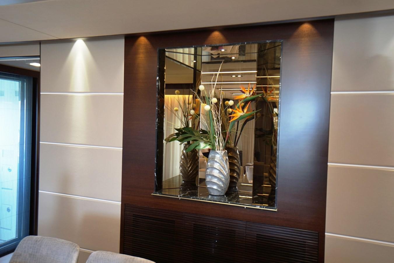 a vase with flowers in it aboard HORIZON Yacht for Sale