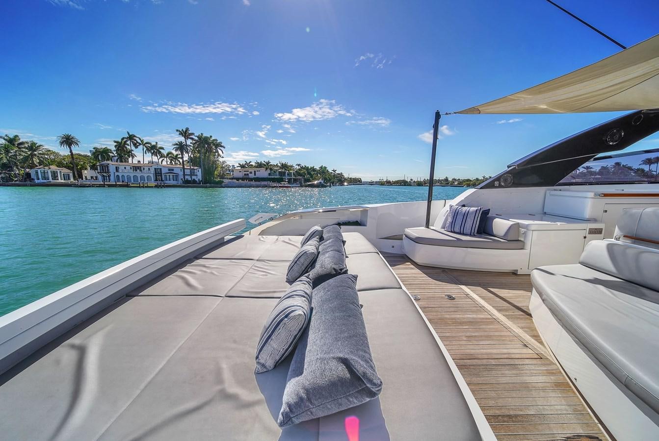 a boat on the water aboard RIVA 76' BAHAMAS Yacht for Sale