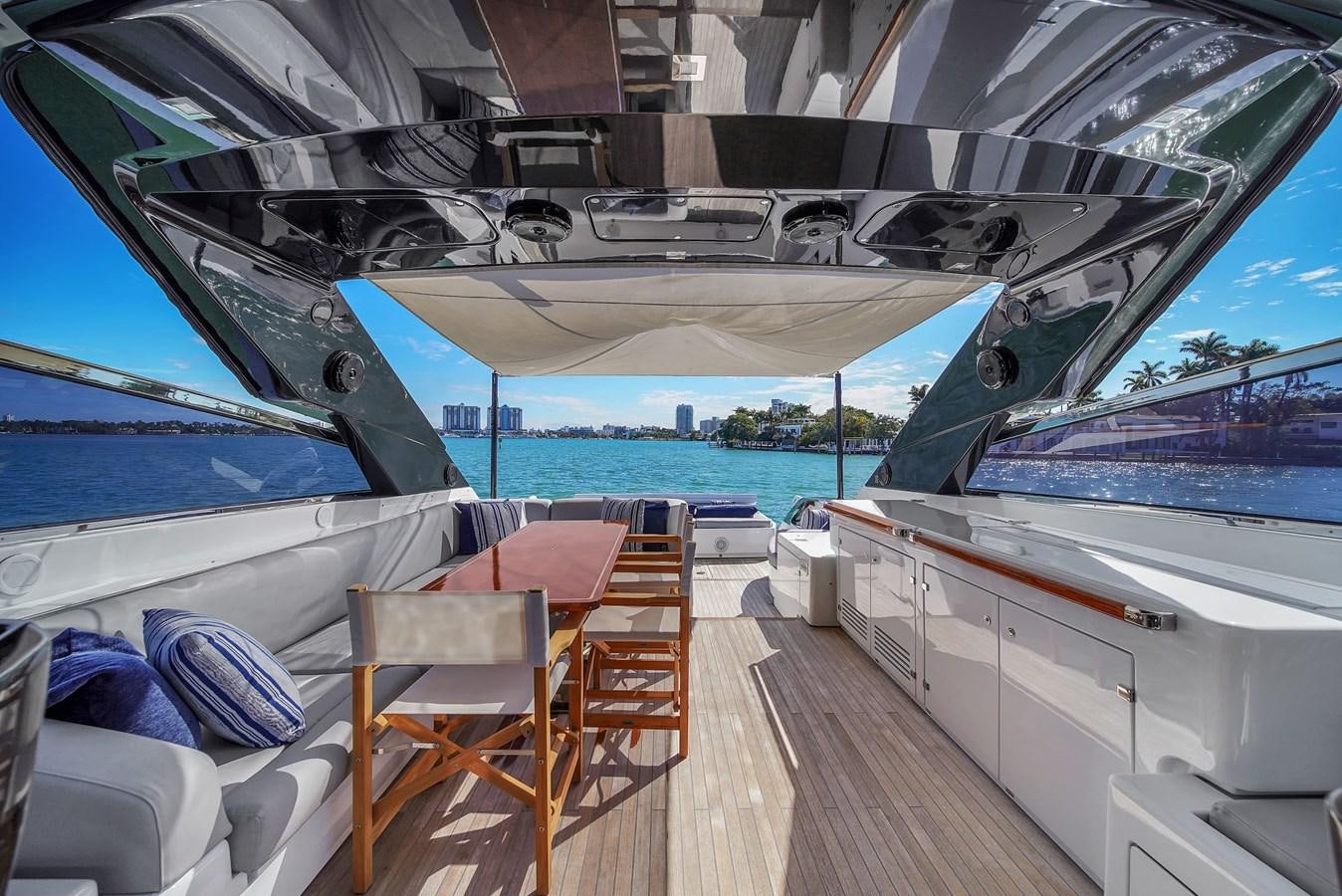 inside of a boat aboard RIVA 76' BAHAMAS Yacht for Sale