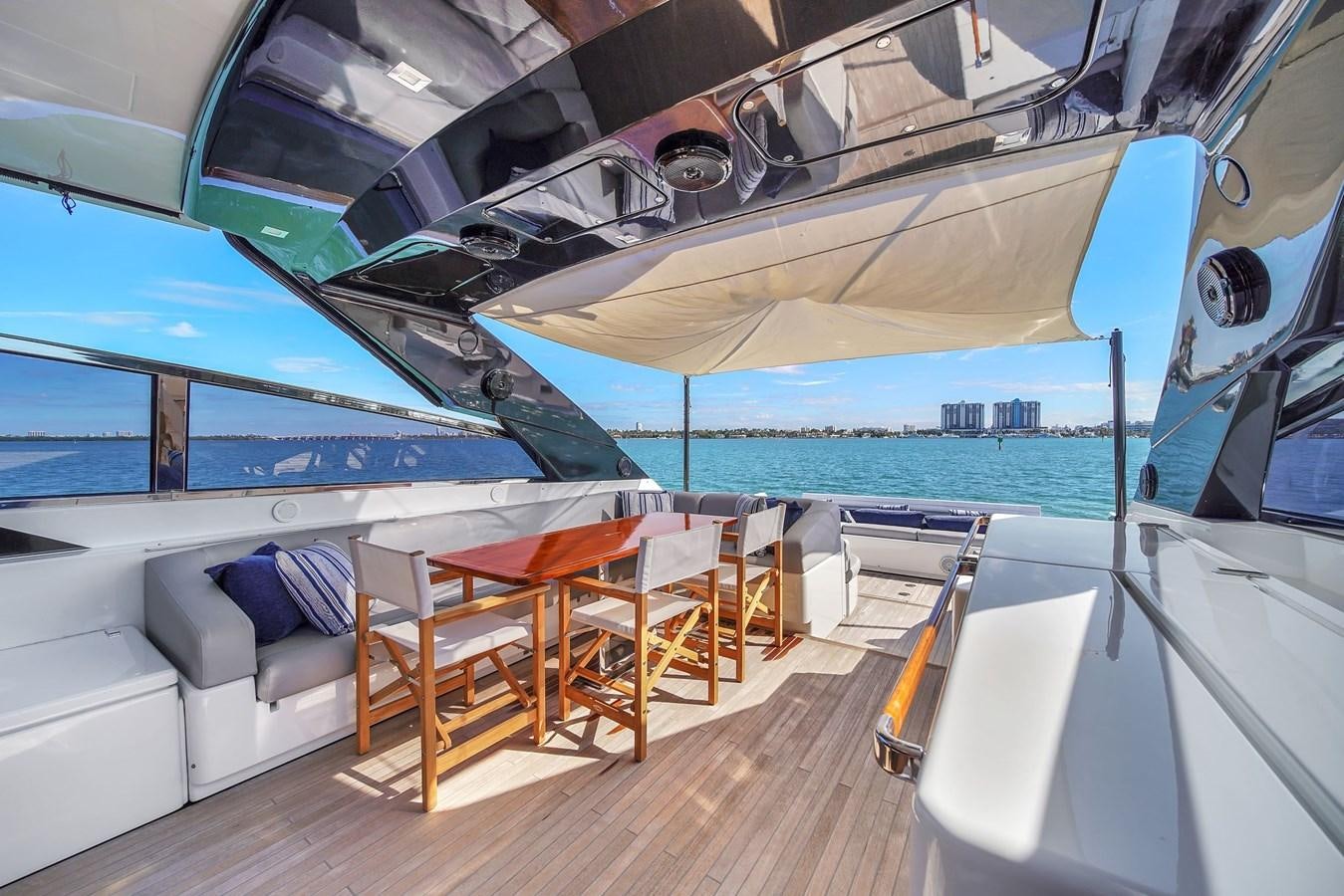 a boat on the water aboard RIVA 76' BAHAMAS Yacht for Sale