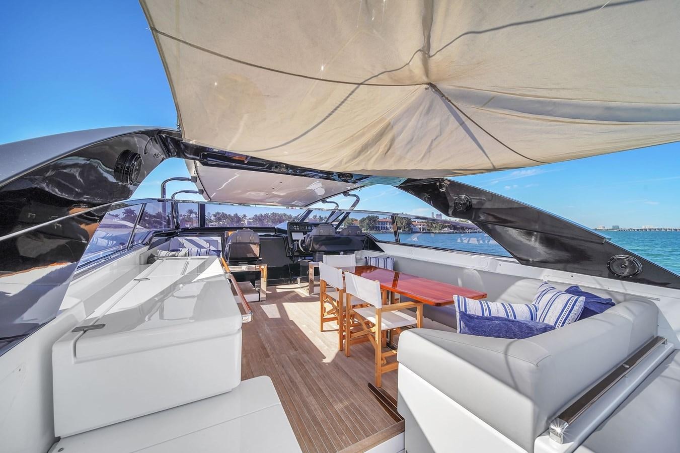 a boat on the water aboard RIVA 76' BAHAMAS Yacht for Sale