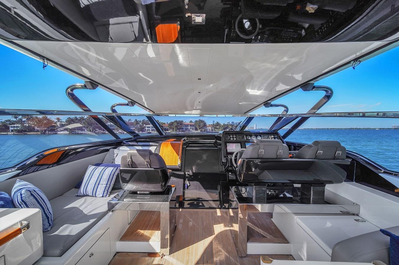 the inside of a boat aboard RIVA 76' BAHAMAS Yacht for Sale