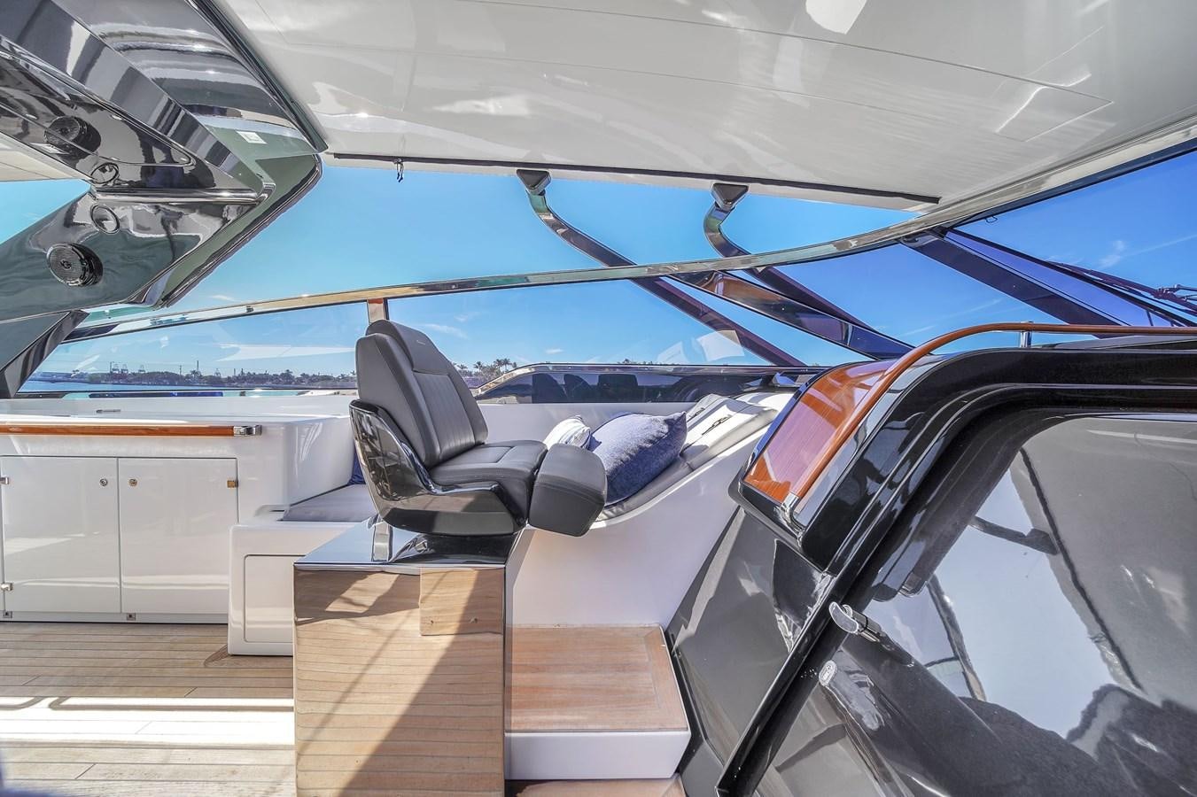inside of a car aboard RIVA 76' BAHAMAS Yacht for Sale