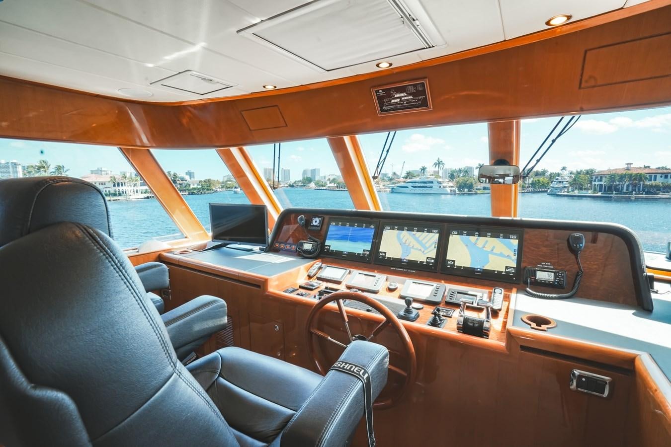 inside of a car aboard VIAGGIO Yacht for Sale