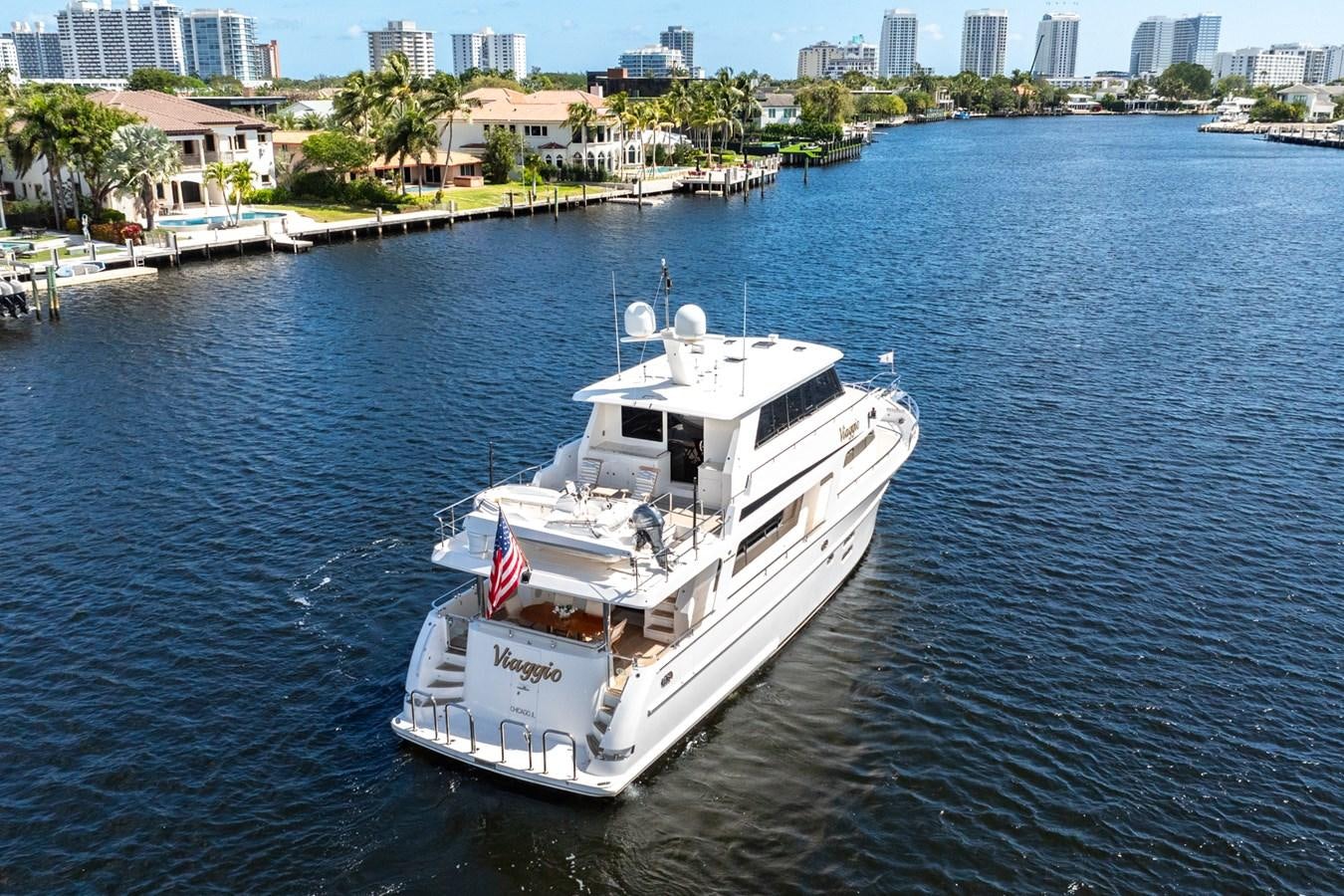 a boat on the water aboard VIAGGIO Yacht for Sale