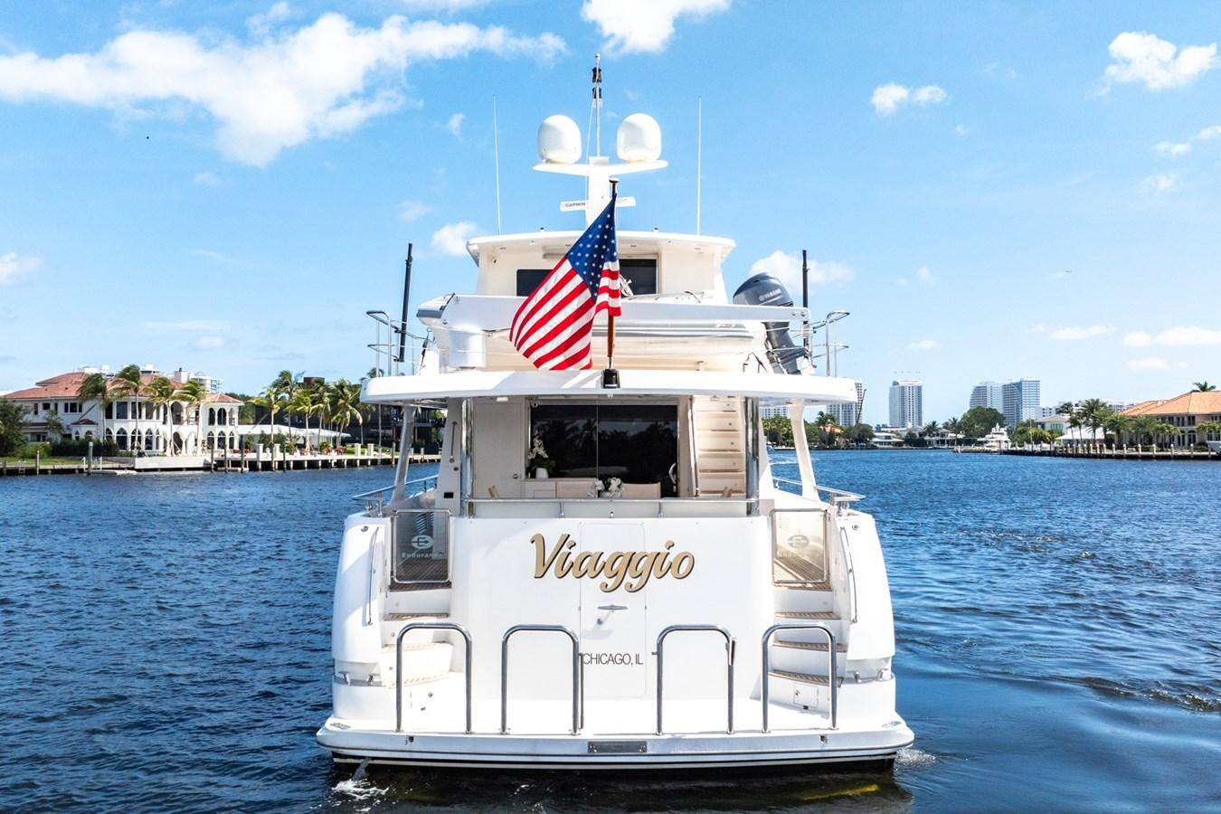 a boat on the water aboard VIAGGIO Yacht for Sale