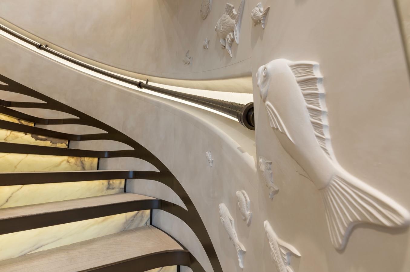 a white object with a handle aboard LUNA Yacht for Sale