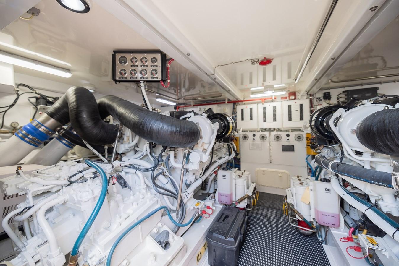 a machine with wires and a machine aboard TEMPTATION Yacht for Sale