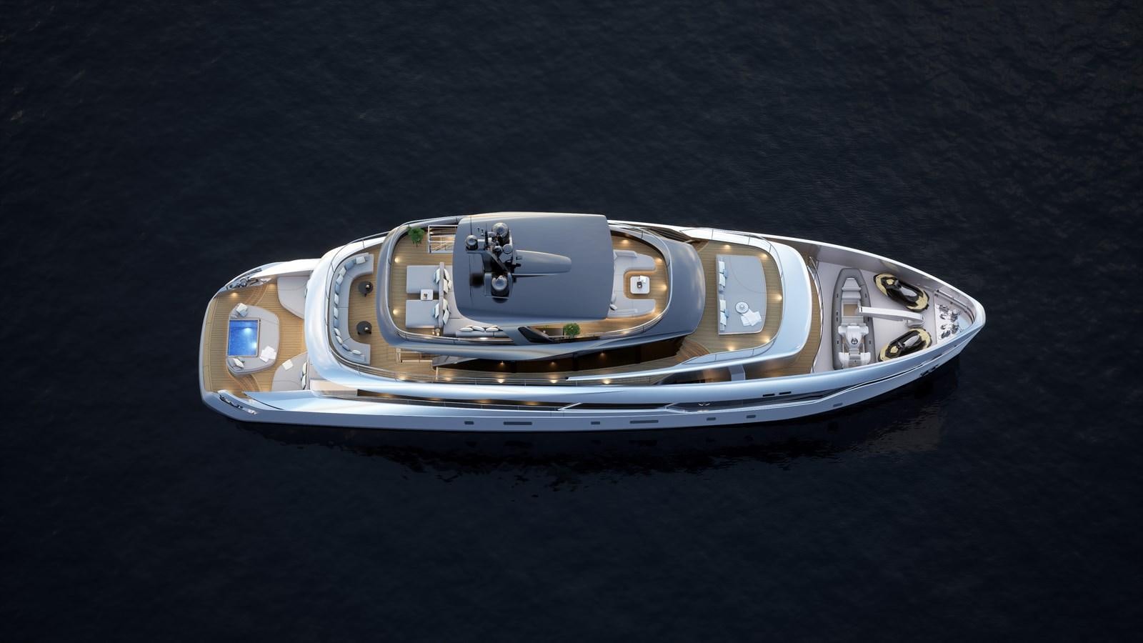 a silver and gold car aboard NL37 Yacht for Sale