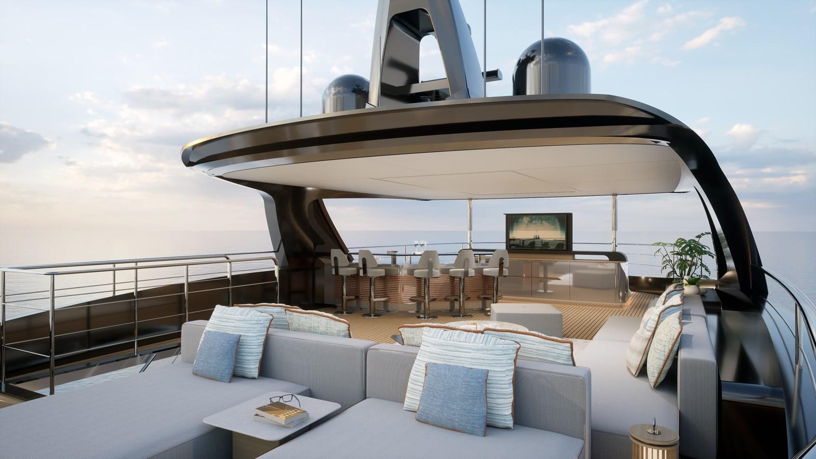 a large cruise ship with a large cruise ship in the background aboard NL37 Yacht for Sale