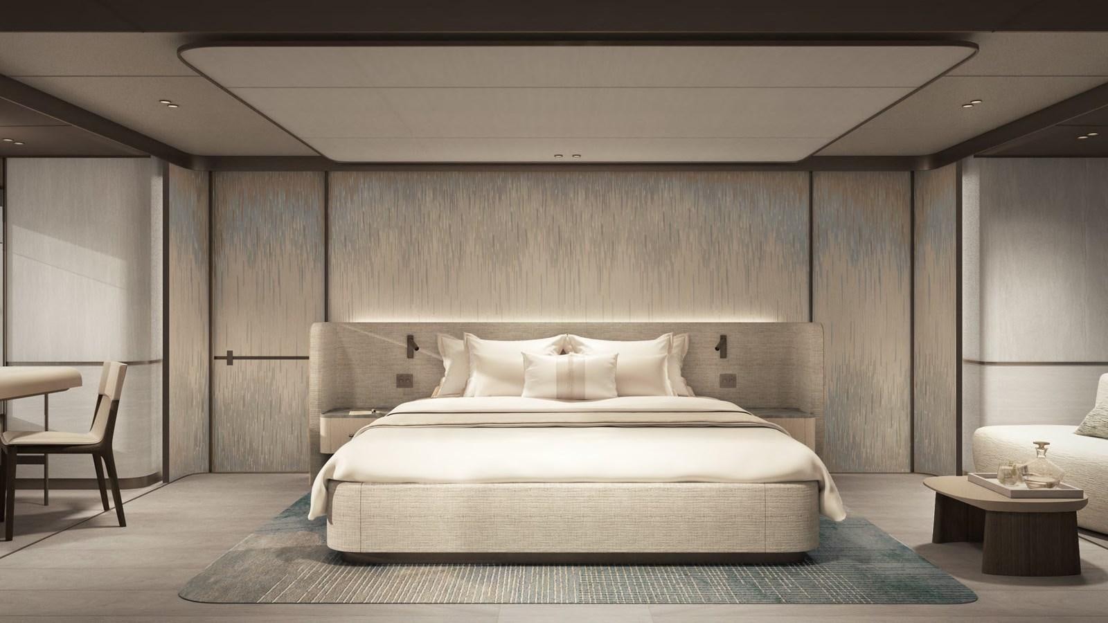 a bed in a room aboard NL37 Yacht for Sale