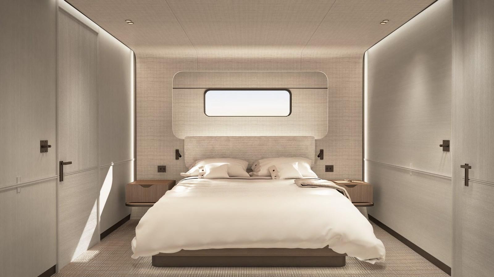 a bed in a room aboard NL37 Yacht for Sale