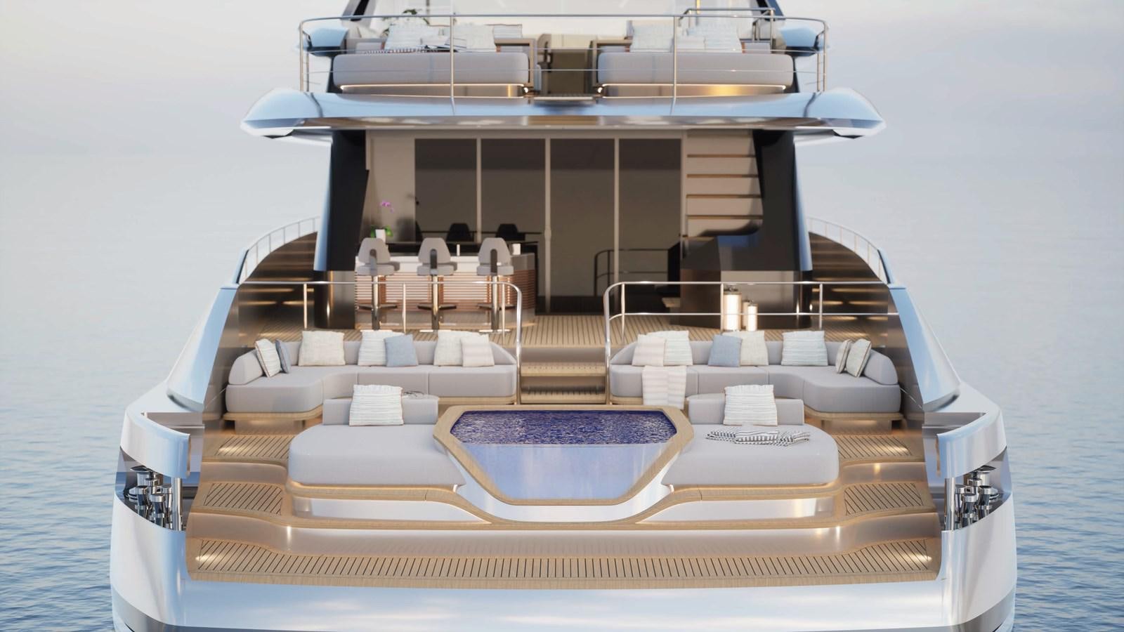 a boat with a group of seats aboard NL30 Yacht for Sale