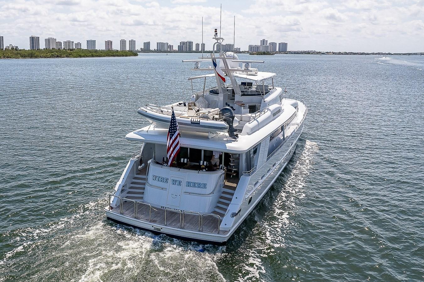 a boat in the water aboard WIRE WE HERE Yacht for Sale