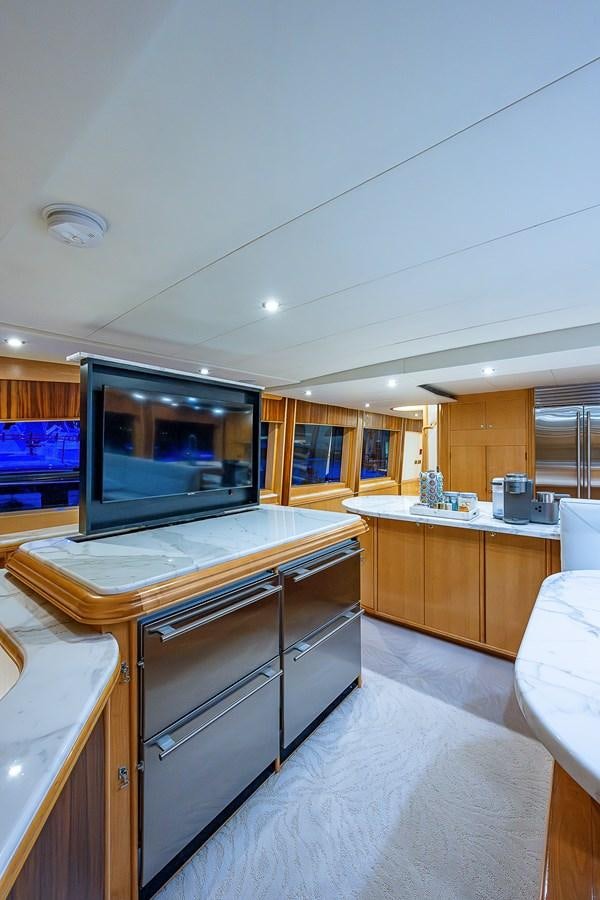 a kitchen with a large oven aboard WIRE WE HERE Yacht for Sale
