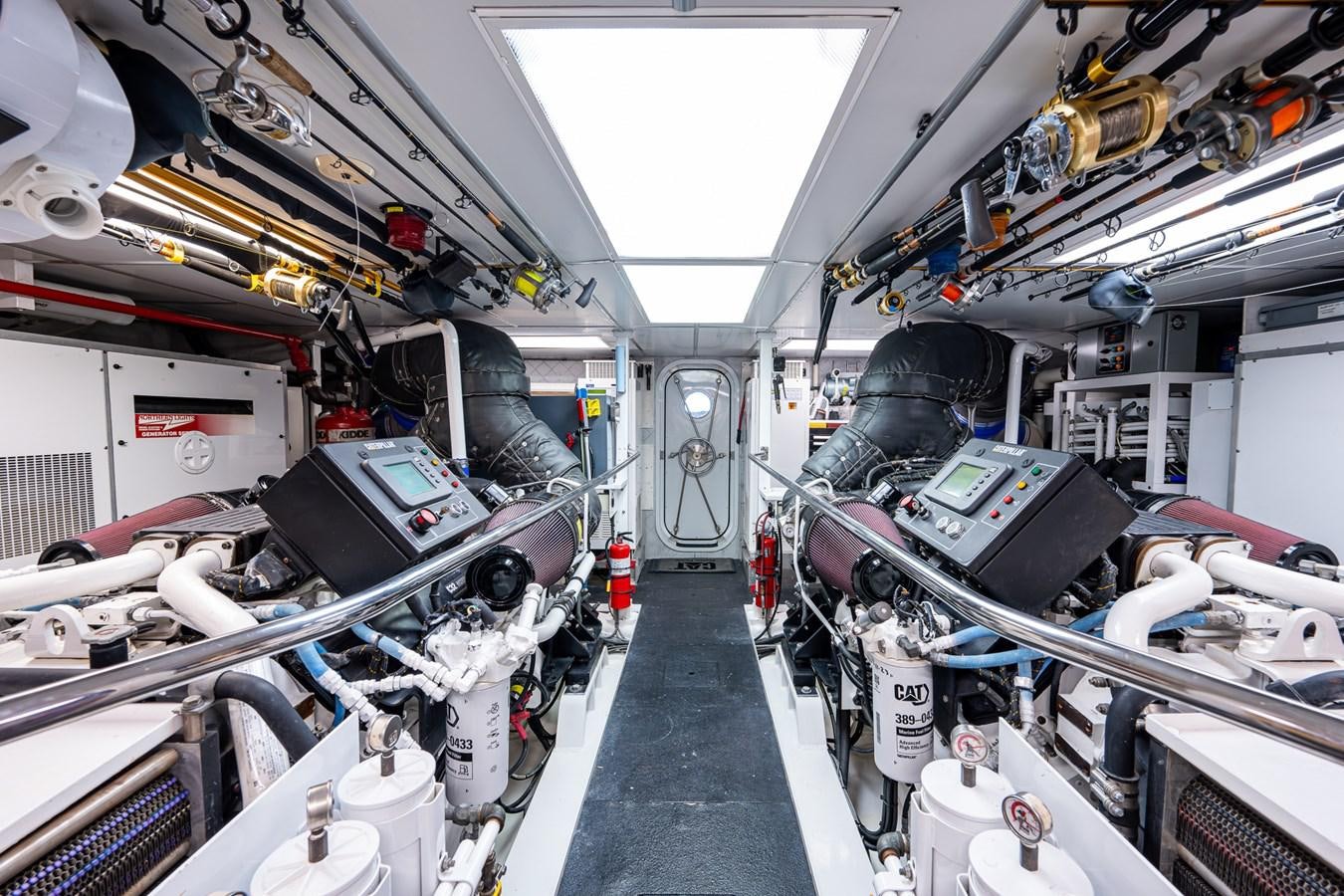 a room with machinery aboard WIRE WE HERE Yacht for Sale