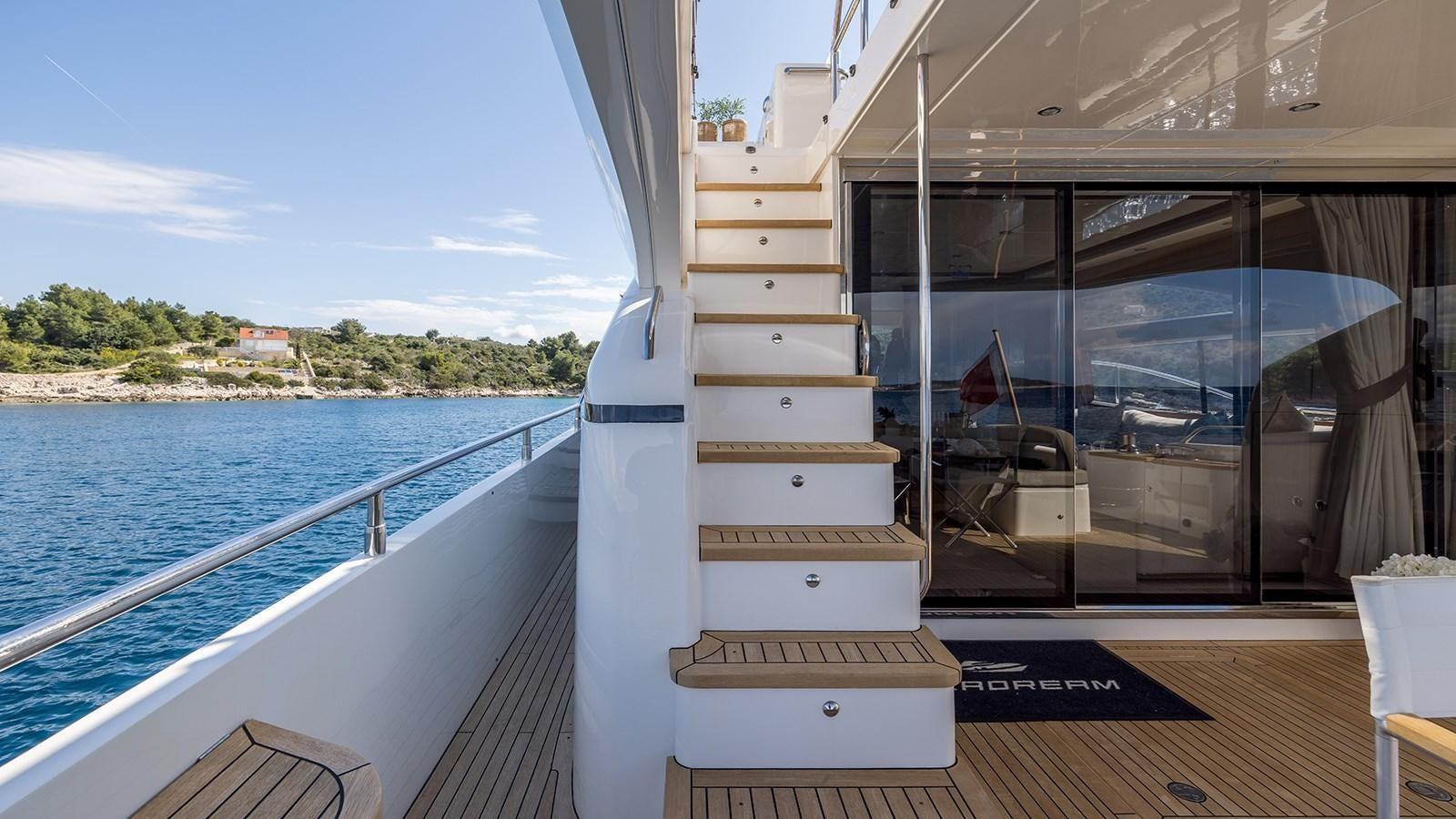 a boat on a deck aboard SEA DREAM II Yacht for Sale