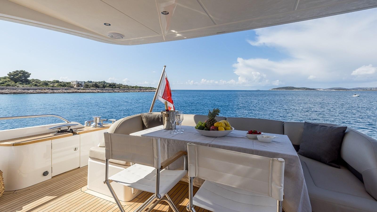 a table on a boat aboard SEA DREAM II Yacht for Sale