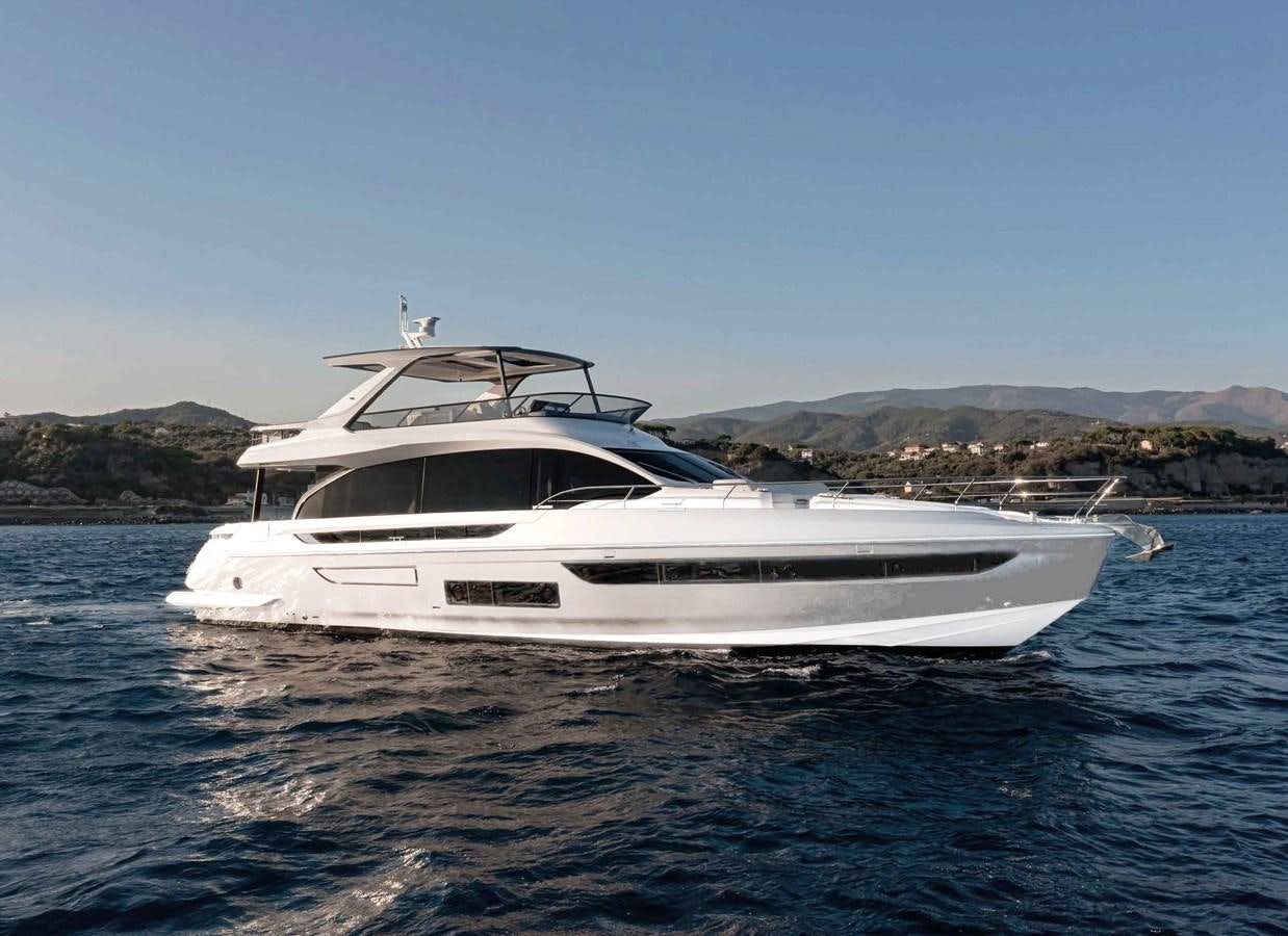 a white yacht in the water aboard AZIMUT 72 Yacht for Sale