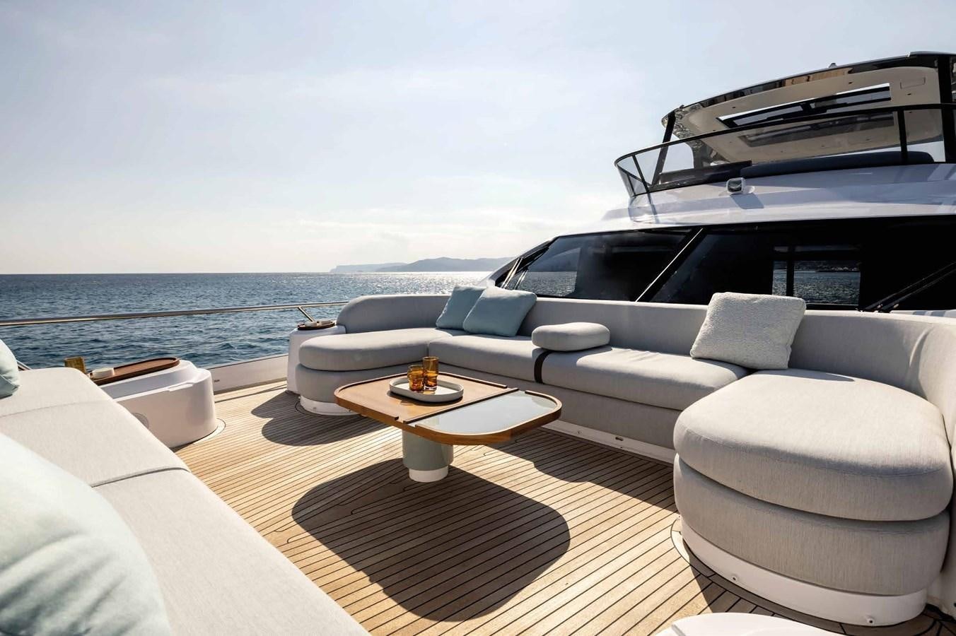a luxury yacht on the water aboard AZIMUT 72 Yacht for Sale