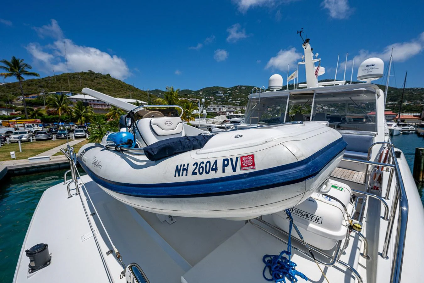 a couple of boats are parked in a harbor aboard LADY LORRAINE Yacht for Sale