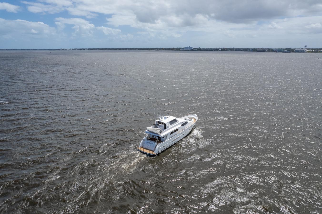 a boat in the water aboard CINNABAR VI Yacht for Sale
