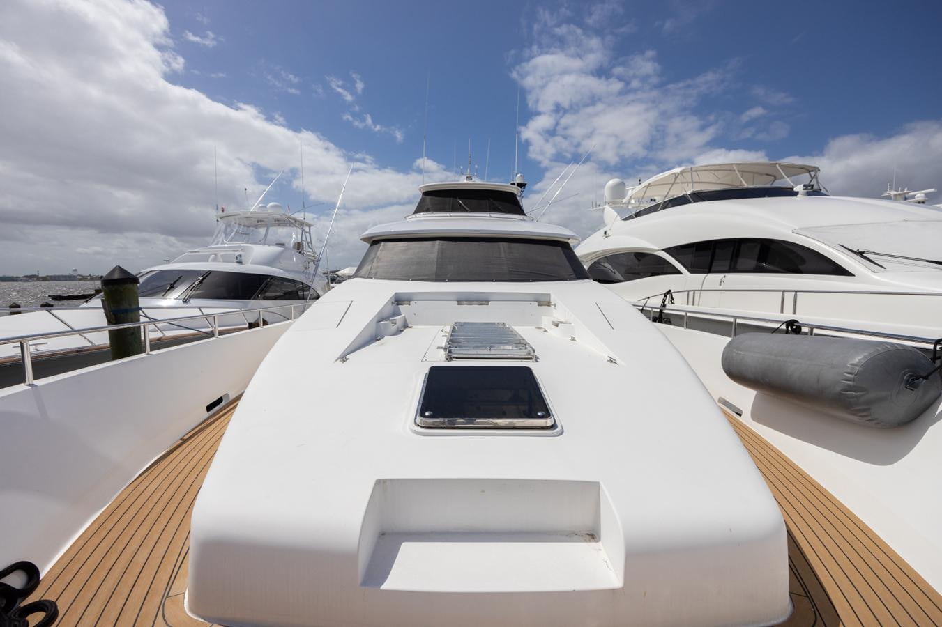 a row of yachts aboard CINNABAR VI Yacht for Sale