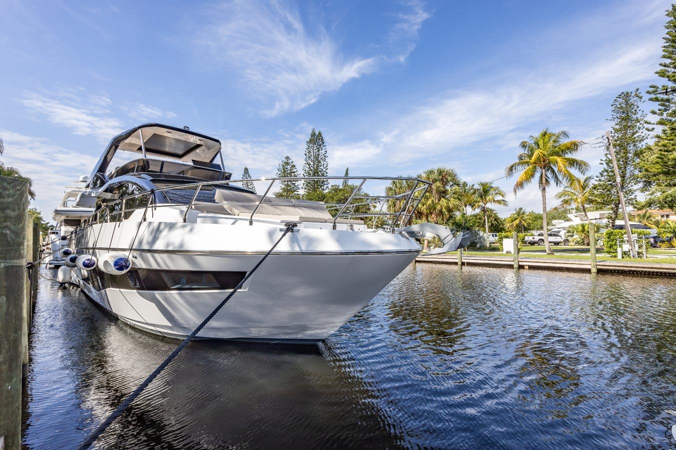 a boat on the water aboard 2024 ASTONDOA 66 FLYBRIDGE Yacht for Sale