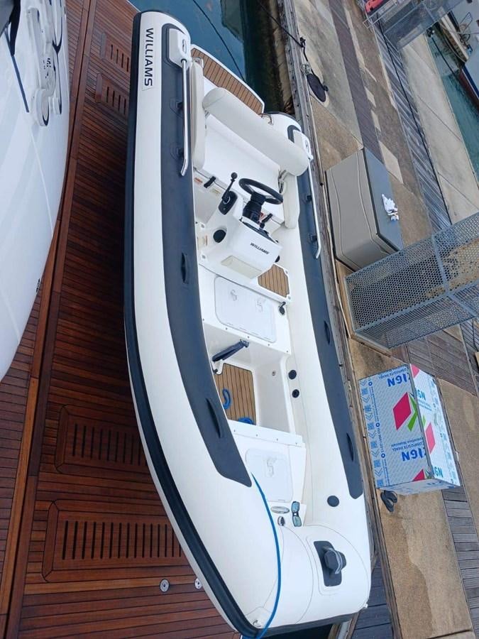 a white rectangular object with a black object on it aboard LORP Yacht for Sale