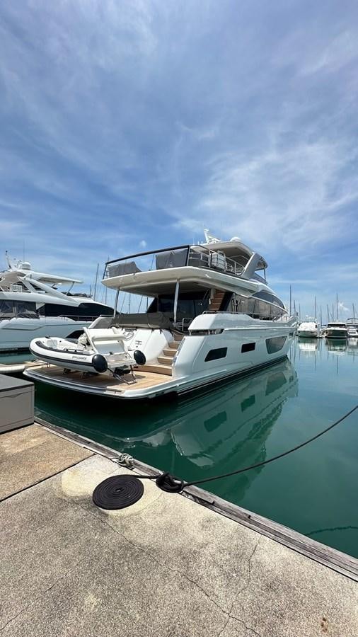 boats docked at a pier aboard LORP Yacht for Sale