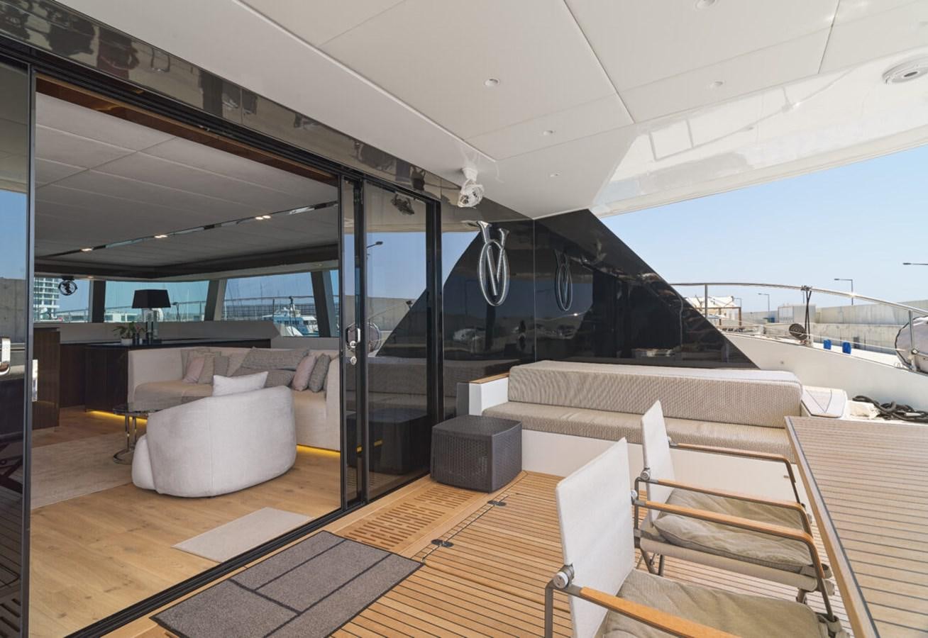 a room with a large glass window aboard SUNREEF 70 SAIL - 2023 "OV Yacht for Sale