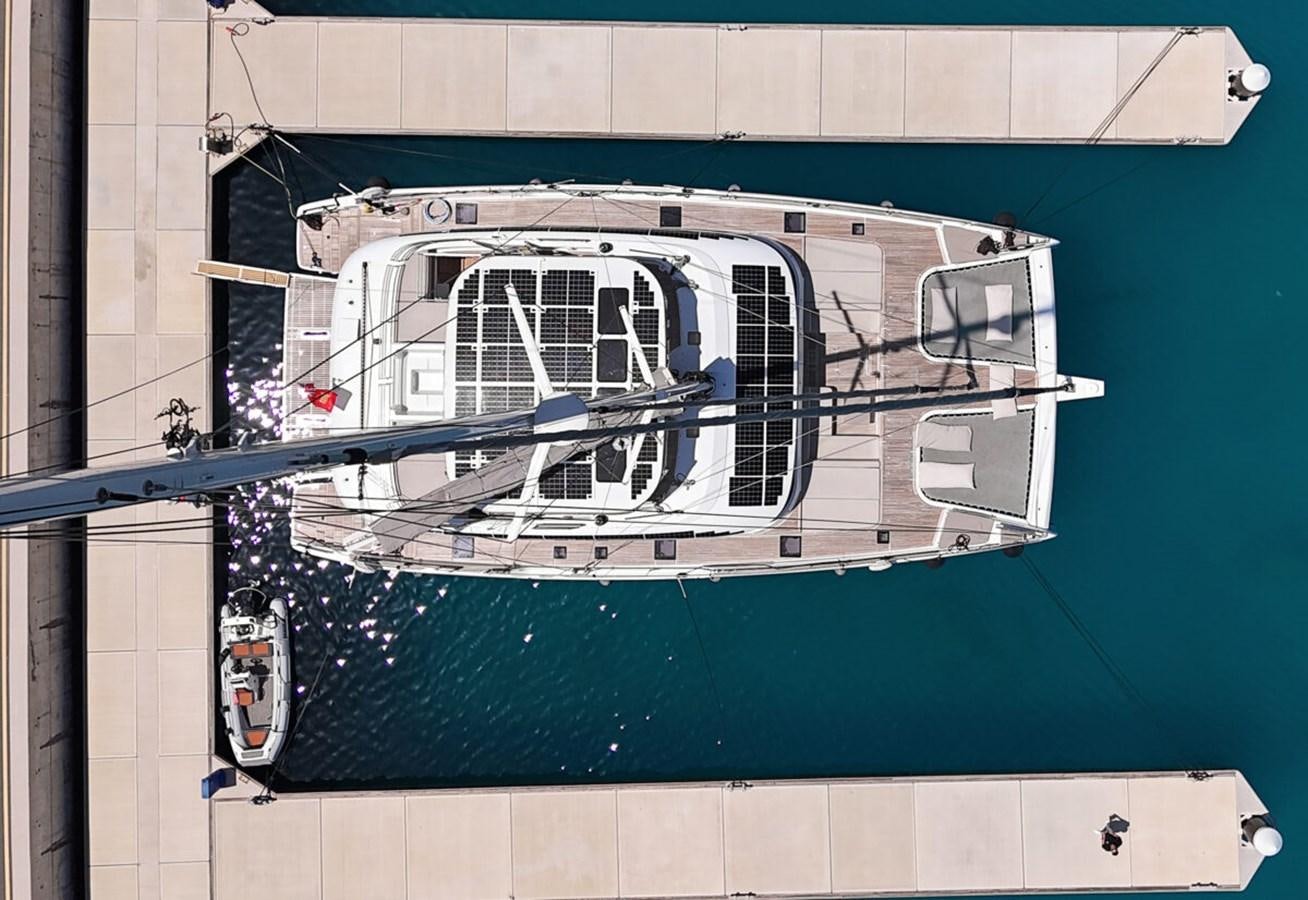 a large metal sign on a building aboard SUNREEF 70 SAIL - 2023 "OV Yacht for Sale