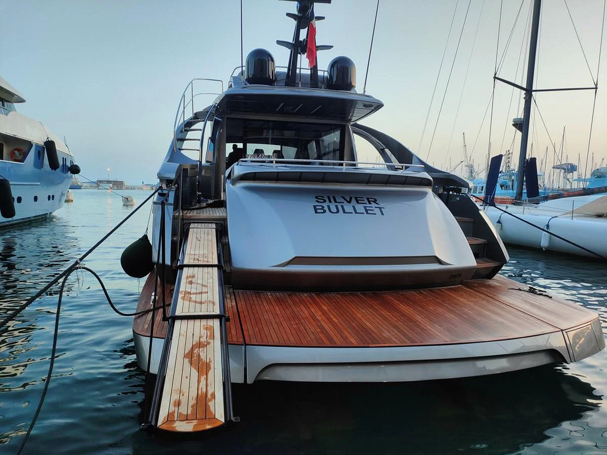 a boat in the water aboard SILVER BULLET Yacht for Sale