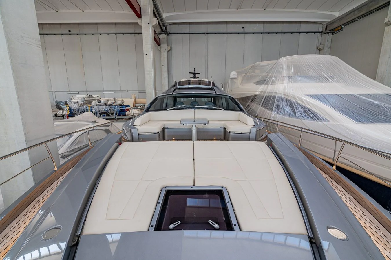 a car on a conveyor belt aboard SILVER BULLET Yacht for Sale