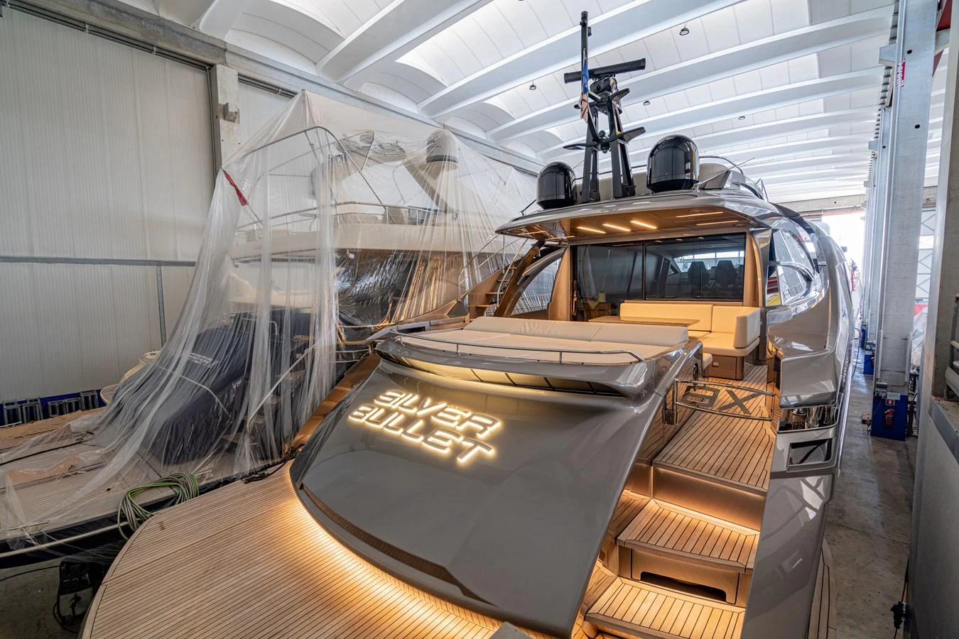 a large machine inside a building aboard SILVER BULLET Yacht for Sale